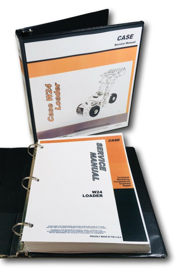 Case W24 Loader Tractor Service Technical Manual Repair Shop In Binder