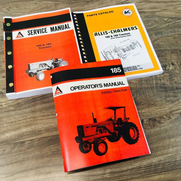 Allis Chalmers 185 Tractor Service Manual Parts Operators Owners Repair Shop