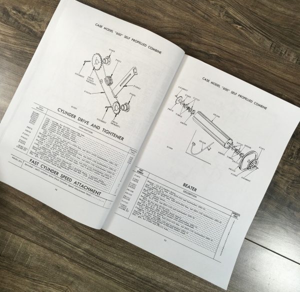 J I Case Self Propelled Model 600 Grain Combine Parts Catalog Manual No. 694 - Image 5