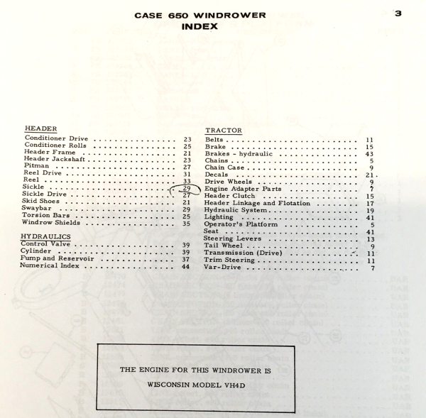 Case 650 Self Propelled Windrower Parts Manual Catalog Book SN 8298701-After - Image 2
