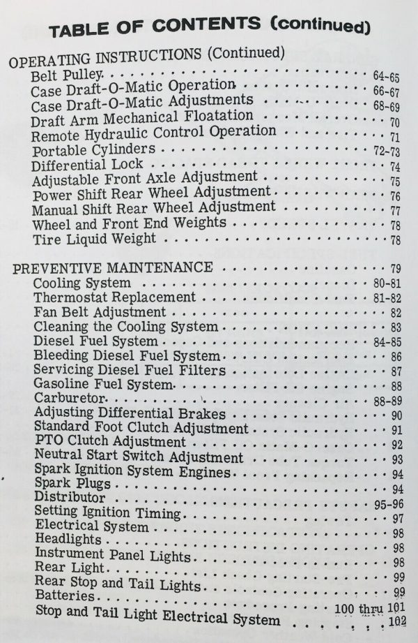 Case 430 530 Tractor Operators Owners Manual Maintenance Controls Draft O Matic - Image 3