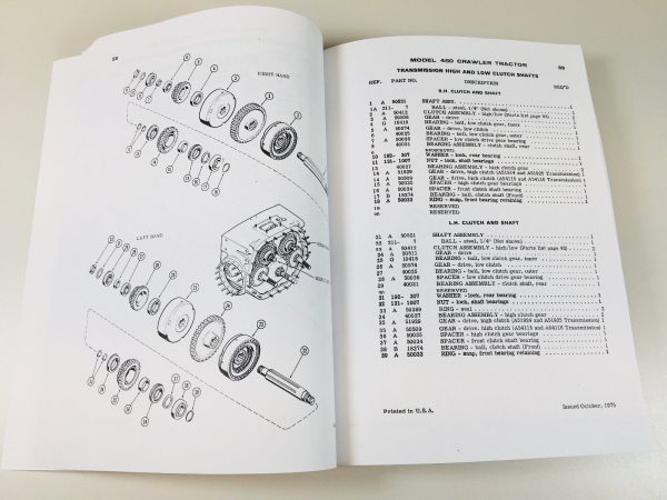 Case 450 Crawler Dozer W/207 Engine Parts Manual Catalog Assembly Bulldozer - Image 4