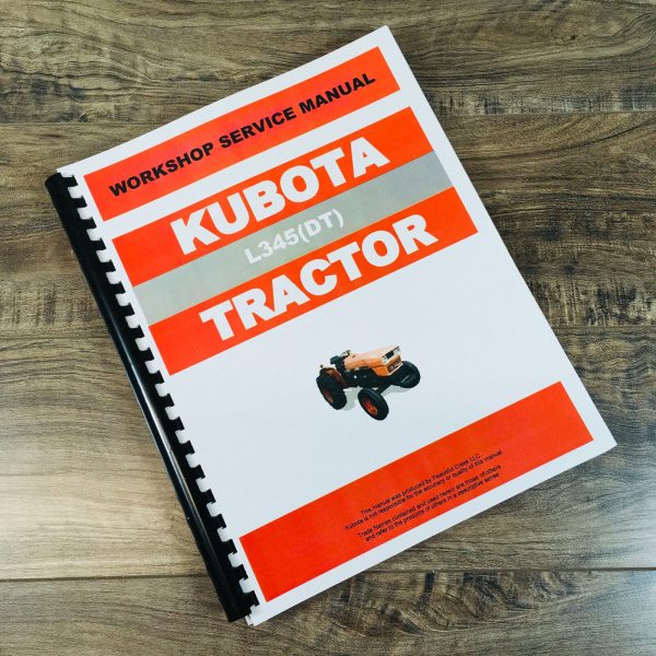 Kubota L345 L345Dt Tractor Service Manual Repair Shop Technical Workshop 4Wd