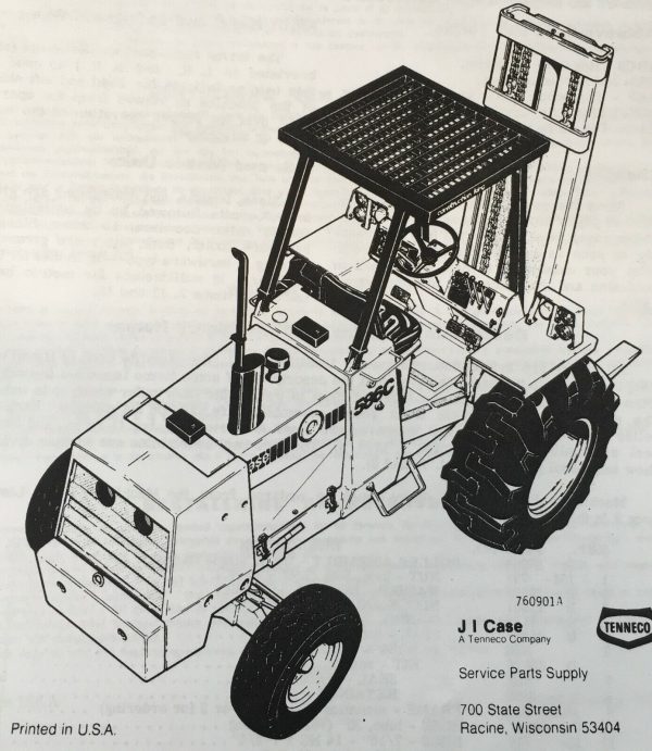 Case 584C 585C 586C Forklift Service Parts Operators Manual Set Overhaul Binder - Image 6