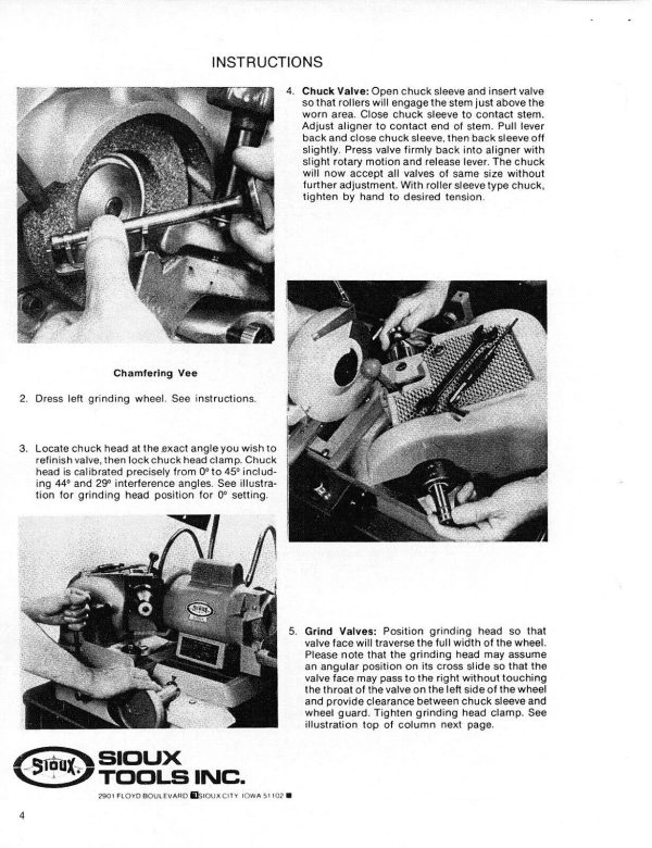 680 684 689 Souix Valve Grinder Operators Instruction Parts Manual Printed Book - Image 2