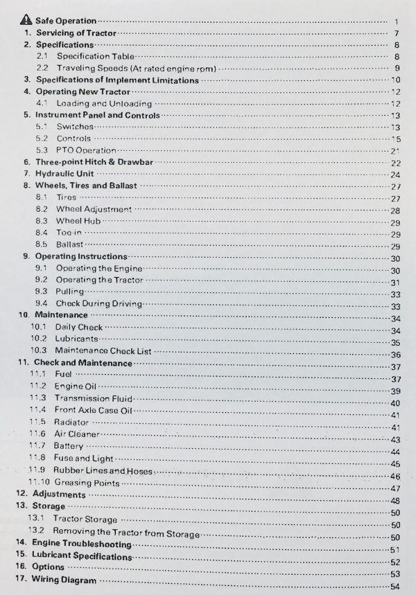 Kubota L5450 Tractor Operators Owners Manual Maintenance Specifications - Image 2