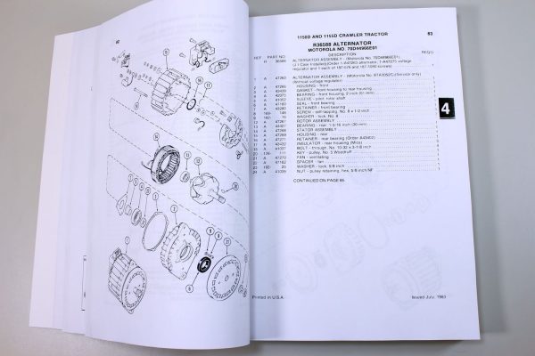 Case 1150D 1155D Crawler Dozer Loader Service Manual Parts Catalog Shop Book - Image 12