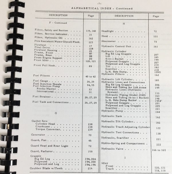 International 250B Crawler Loader Service Parts Operators Manual Set SN 8001-UP - Image 4