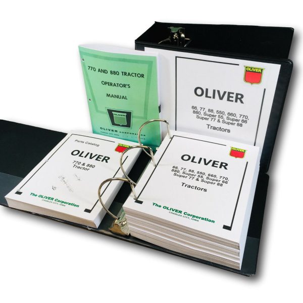 Oliver 770 880 Tractor Service Parts Operators Manual Set Repair Workshop Shop