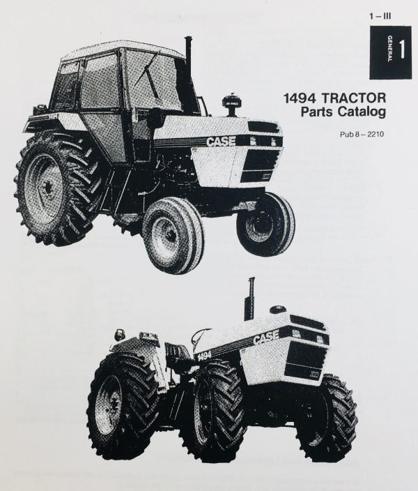 Case 1494 Tractor Service Repair Manual Parts Catalog Shop 3 Book Set Workshop - Image 2