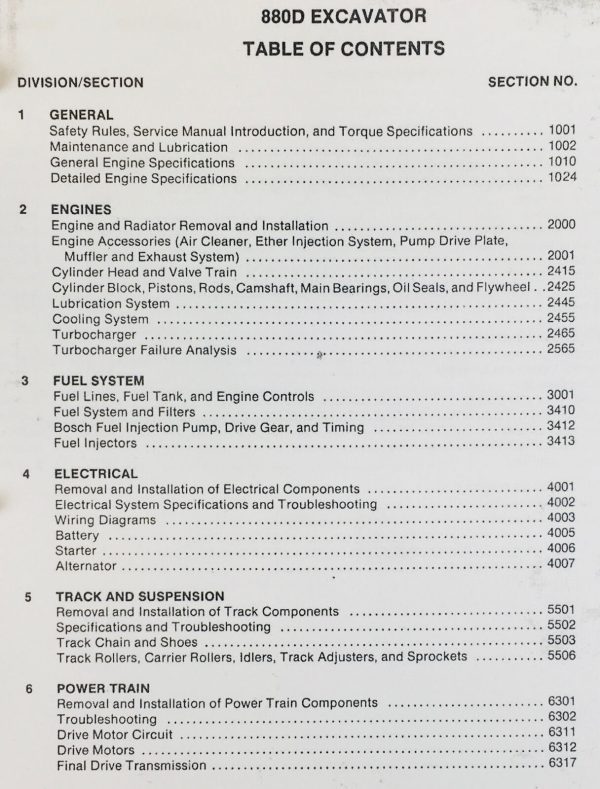 Case 880D Excavator Trackhoe Service Technical Manual Repair Shop Book Binder - Image 2