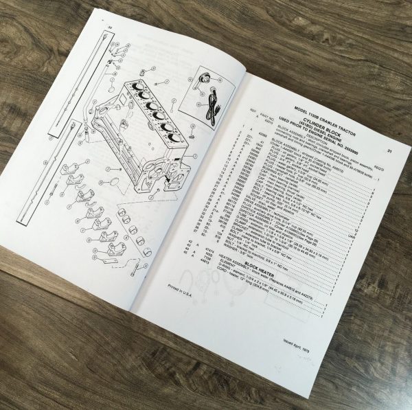 Case 1150B Crawler Tractor Parts Manual Catalog Book Assembly Exploded Schematic - Image 4