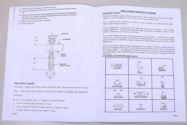 Foley Belsaw 910 912 Wood Planer Moulder Owner Operators Repair Parts Manual Saw - Image 6