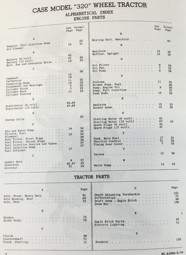 Case 320 Wheel Tractor Parts Catalog Operators Manual Owners Set - Image 4