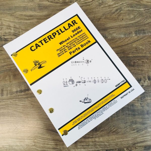 Parts Manual For Caterpillar 966E Wheel Loader Catalog Assembly 99Y5315-UP Cat