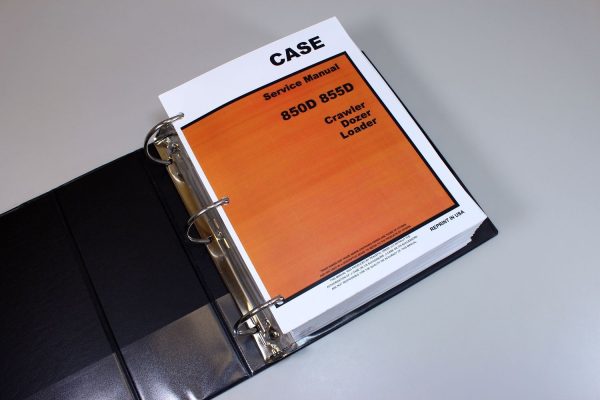 Case 850D 855D Crawler Dozer Loader Service Technical Manual Repair Shop Binder - Image 2