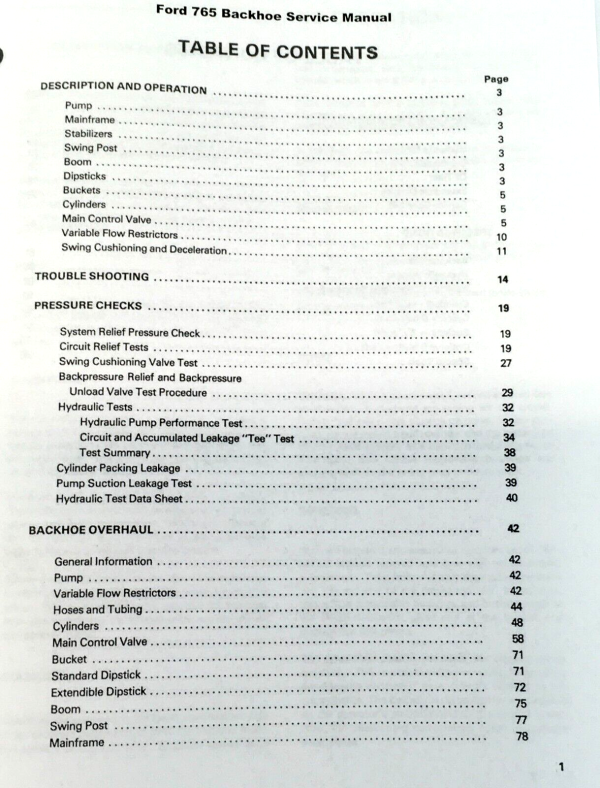 Ford 340 540 Tractor 745 Loader 765 Backhoe Service Parts Operator Manual Set - Image 7