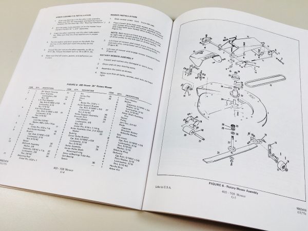 Allis Chalmers 405 508 Lawn Garden Tractor Service Shop Repair Manual Mower - Image 6