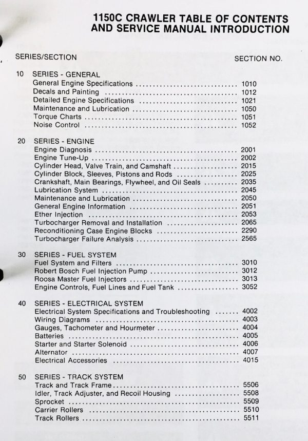 Case 1150C Crawler Loader Bull Dozer Service Parts Manual Shop Book Set - Image 2