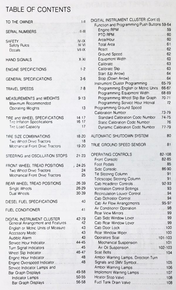 Case Ih 7110 7120 Tractor Operators Owners Manual Maintenance Lubrication - Image 7