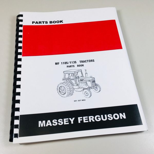 Parts Manual Book For Massey Ferguson Mf 1105 1135 Tractors Catalog Diagrams