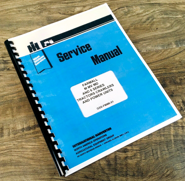 International Farmall M MDV MD Tractor Service Manual Repair Shop Workshop Book