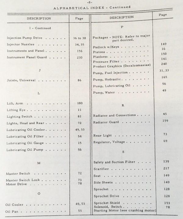 International 250B Crawler Loader Service Parts Operators Manual Set SN 8001-UP - Image 5