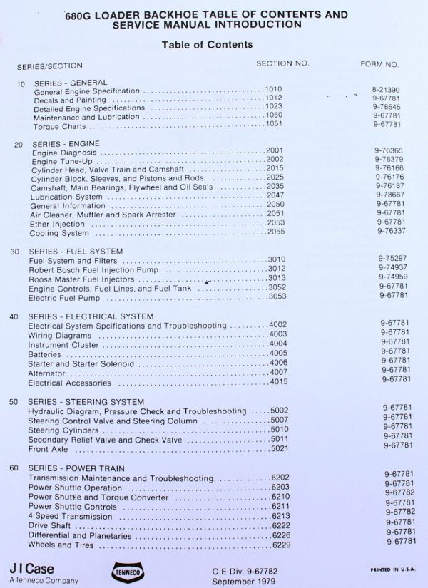 Case 680G Loader Backhoe Tractor Service Technical Manual Repair Shop In Binder - Image 2