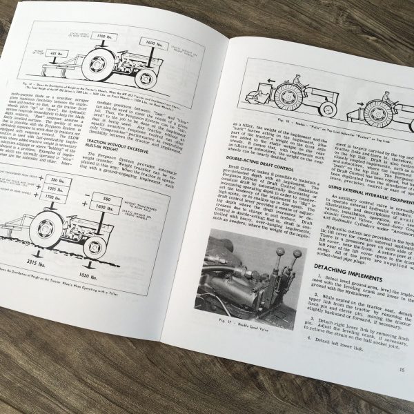 Set Massey Ferguson 202 204 Tractor Service Manual Parts Operators Repair Shop - Image 8