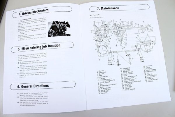 Kubota L225Dt L2000Dt Diesel Tractor Operators Owners/Parts Service Manual - Image 3