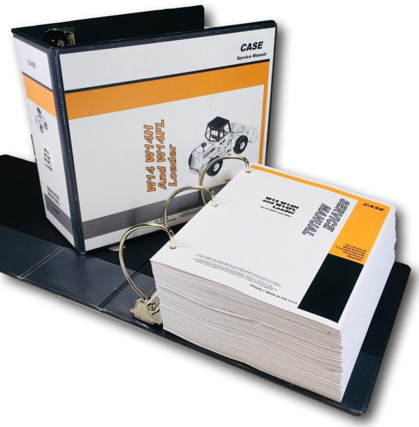 Case W14 W14H W14Fl Wheel Pay Loader Service Technical Manual Repair Shop Binder