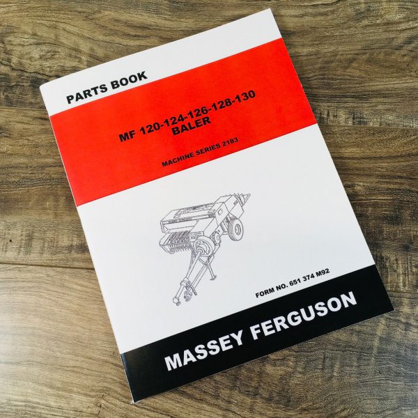 Massey Ferguson 120 124 128 Square Baler Twine Tie Parts Manual Catalog Book