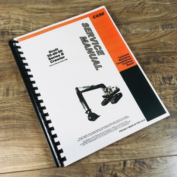 Case Drott 35 40 50 Series B Crawler Service Manual Repair Shop Technical Book