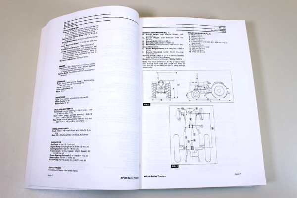 Massey Ferguson MF 200 Series MF 270 283 Tractor Service Manual Repair Workshop - Image 5