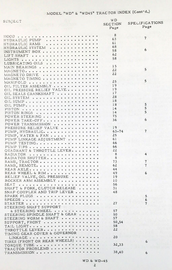 Allis Chalmers Wd Tractor Operators Owners Parts Assembly Catalog Manual Set AC - Image 9