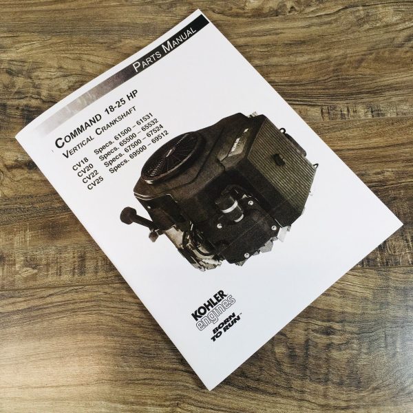 Kohler Command CV18 CV20 CV22 CV25 Engine Parts Manual Catalog Book Assembly