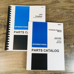 International 815 Combine Parts Manual Set Catalog Book Assembly D414 S/N -8000