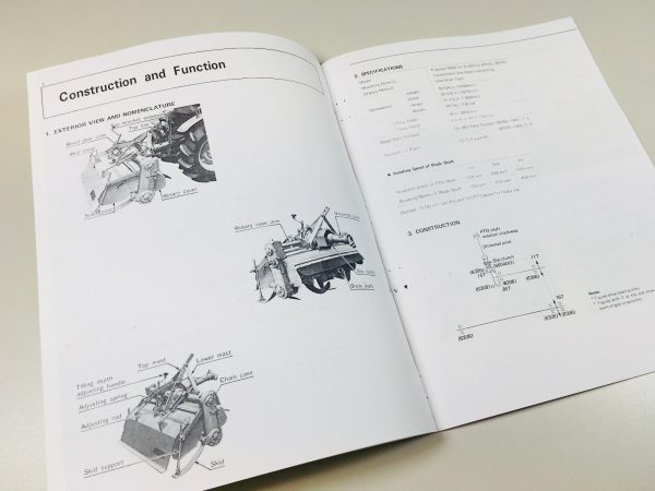 Kubota Fs850 Rotary Tiller Operators Owners Manual Maintenance - Image 3