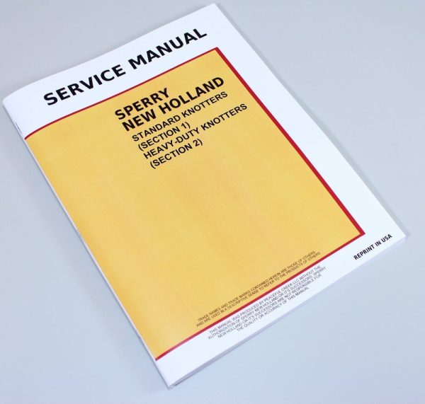 New Holland Square Baler Knotters Service Repair Shop Manual Rebuilt Overhaul