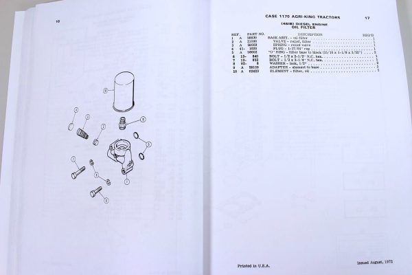 Case 1170 Tractor Parts Operators Manual Catalog Owners Set S/N Prior to 8675001 - Image 12