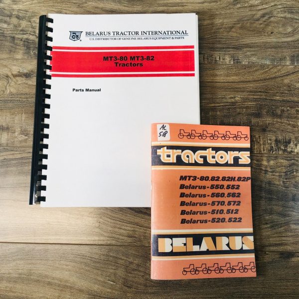 Belarus MT3-80 MT3-82 Tractor Parts Operators Manual Set Catalog Owners Book