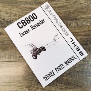 Gehl CB 800 Forage Harvester Service Parts Manual Catalog Book Assembly