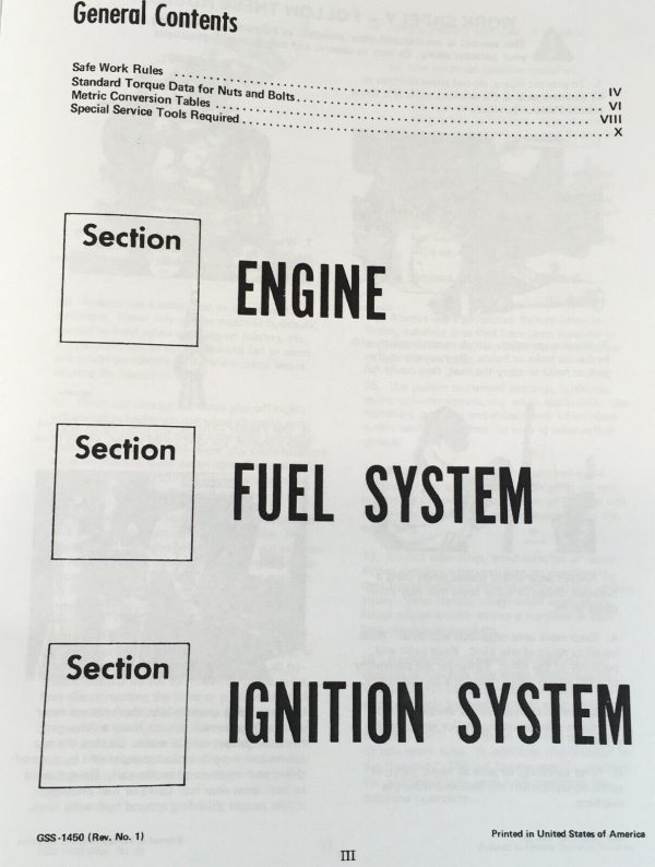 International C-232 C-258 Gasoline Engine & Fuel System Service Manual Repair - Image 2