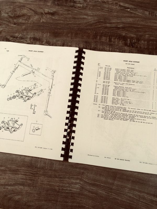 Massey Ferguson 203 205 Tractor Service Parts Manual Repair Shop Set Book - Image 7