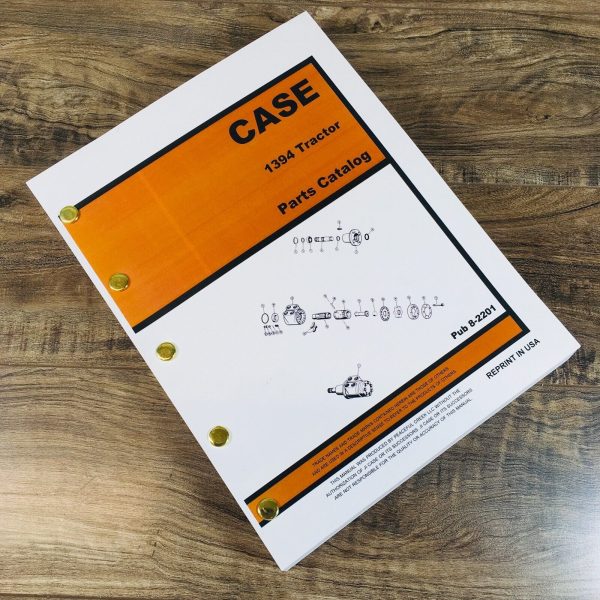 Case 1394 Tractor Parts Manual Catalog Book Assembly Schematic Exploded Views