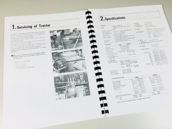 Kubota L295Dt Tractor Operators Owners Manual Parts Catalog Set - Image 3