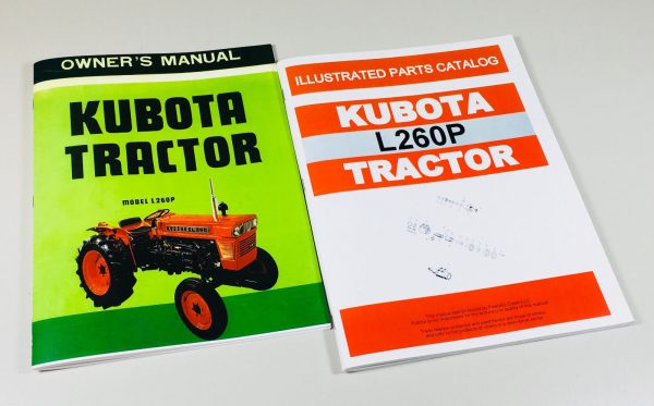 Kubota Tractor Model L 260P Operators Manual Parts Catalog Set L260P L260 260