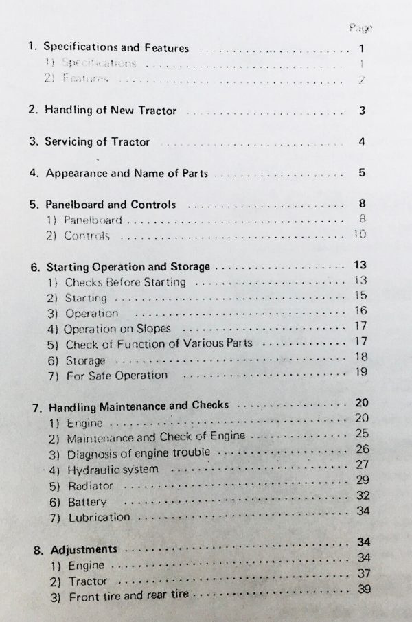 Kubota Tractor Model L 260P Operators Manual L260P L260 260 - Image 4