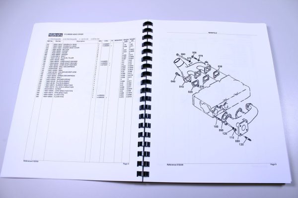 Kubota B6200D Tractor Parts Assembly Manual Catalog Exploded Views Numbers - Image 3