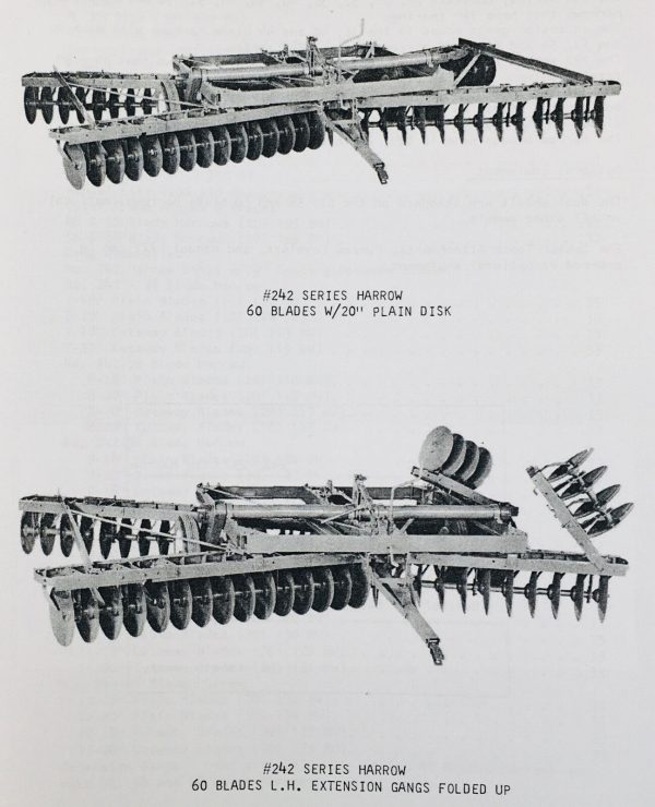 Oliver 242 292 Wheel Disk Harrows Operators Instructions Parts List Manual - Image 2